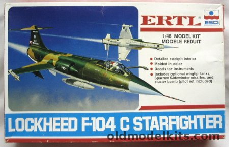 ESCI 1/48 Lockheed F-104C Starfighter - Viet Nam 479th TFW Da Nang or 436th TFS George AFB, 8204 plastic model kit